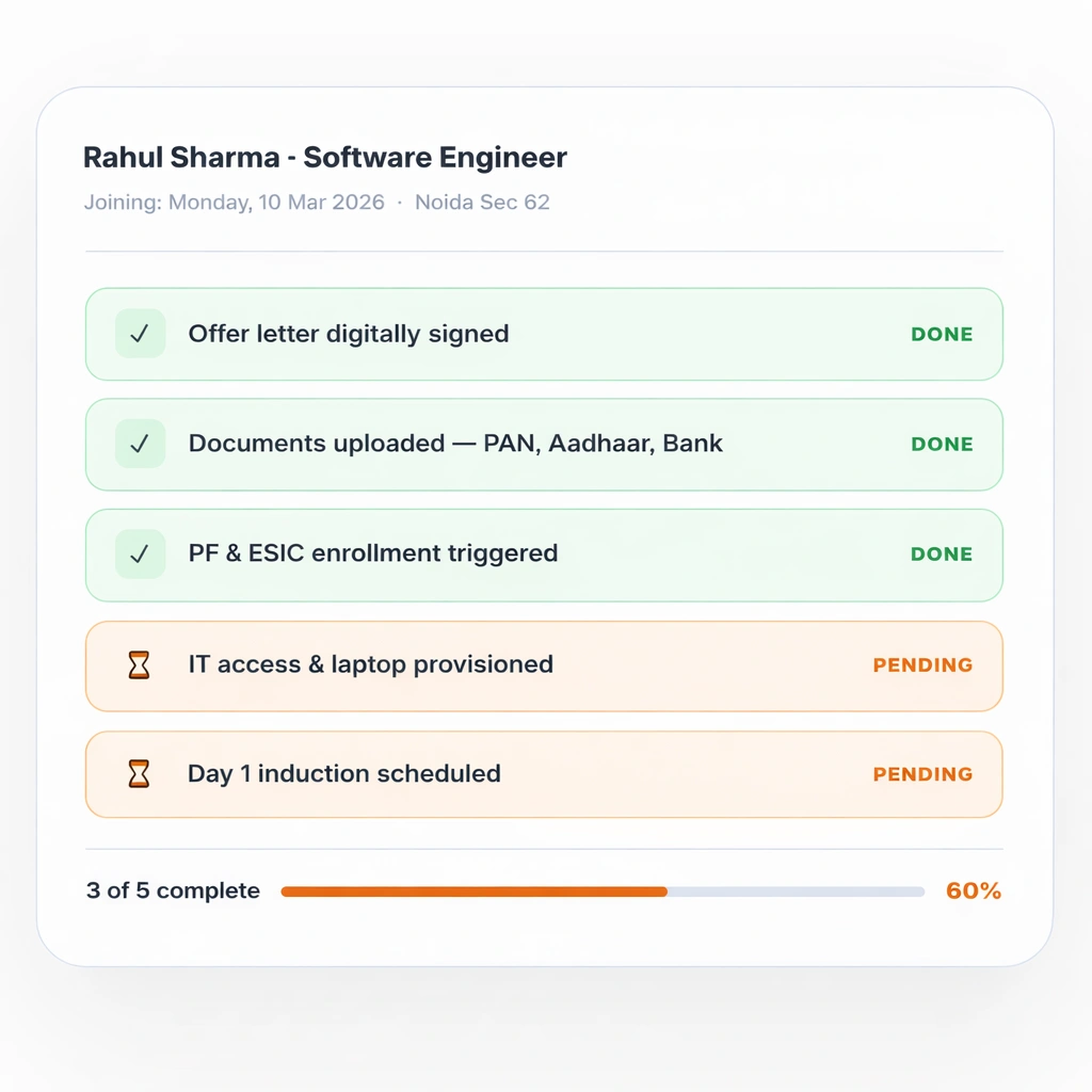 employee onboarding software in delhi ncr