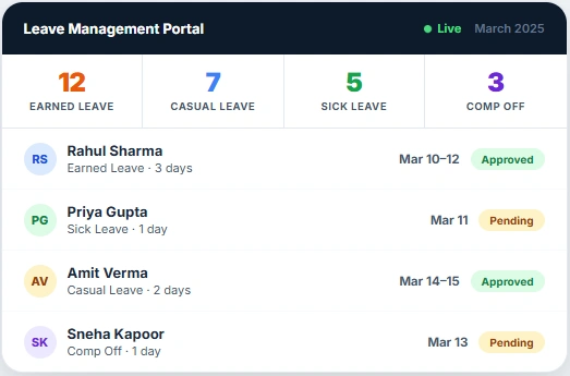 leave management software in delhi ncr