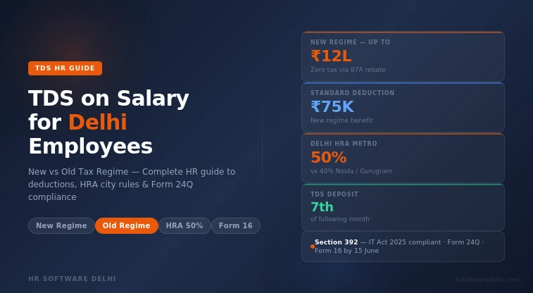 TDS on Salary for Delhi Employees: 2026 HR Guide