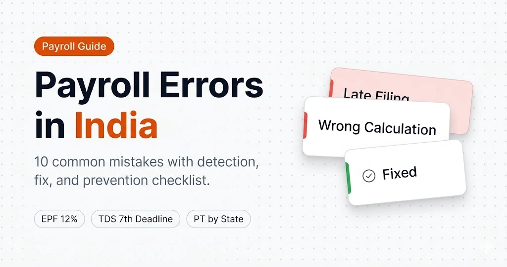 Common Payroll Errors in India: How to Find and Fix Them