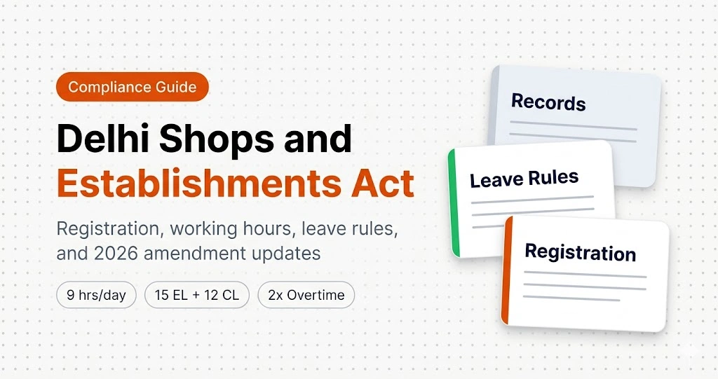 Delhi Shops and Establishments Act 1954: Complete Guide (2026)