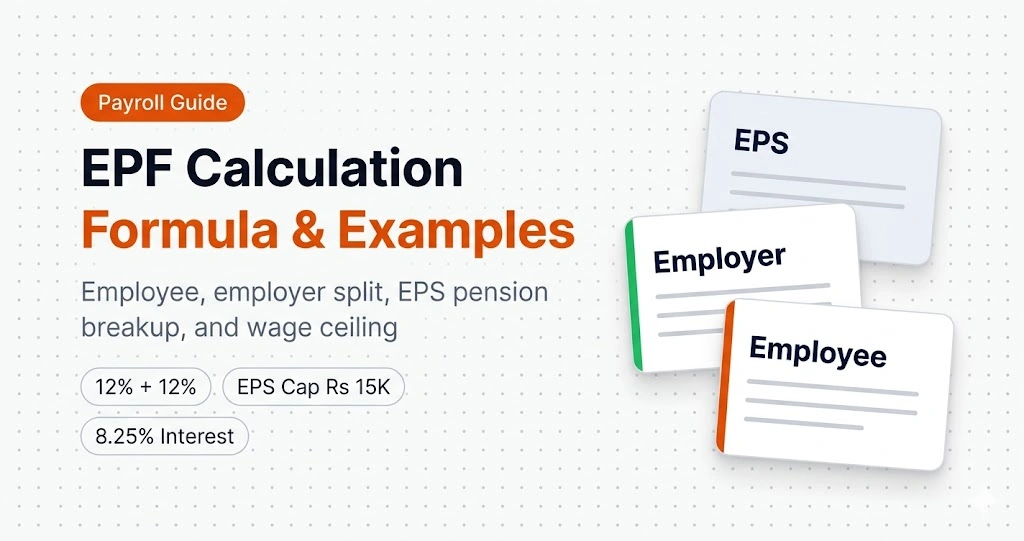 EPF Calculation: Formula, Example & Employer Split (2026)