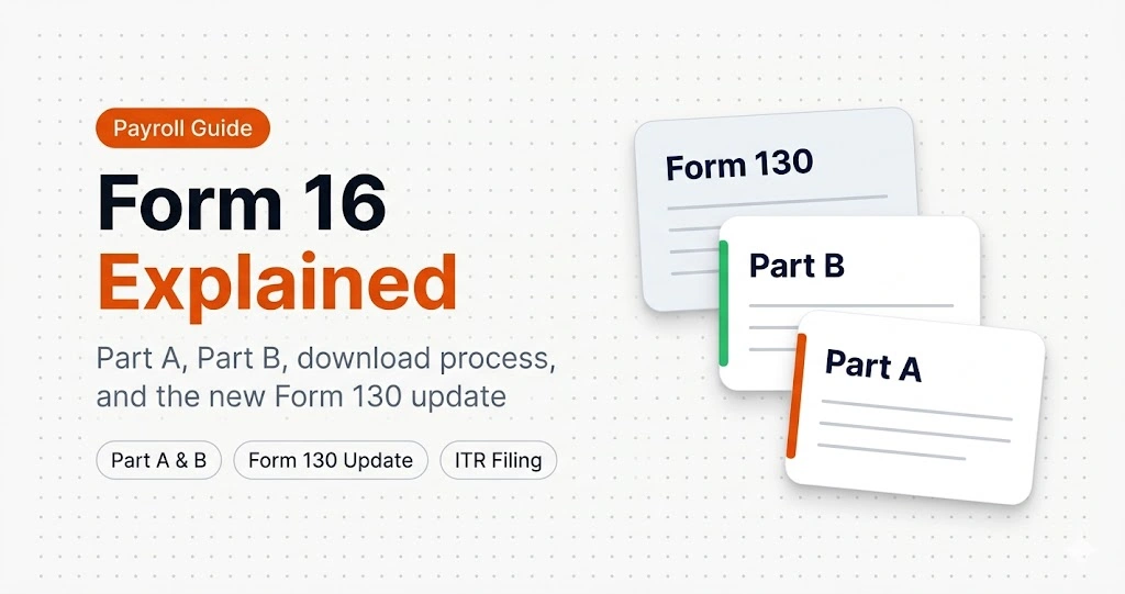 Form 16: Meaning, Parts, Download & Form 130 Update (2026)