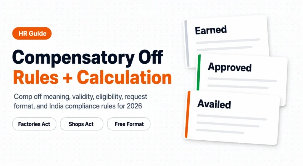 Compensatory Off (Comp Off): Rules, Calculation & Format 2026