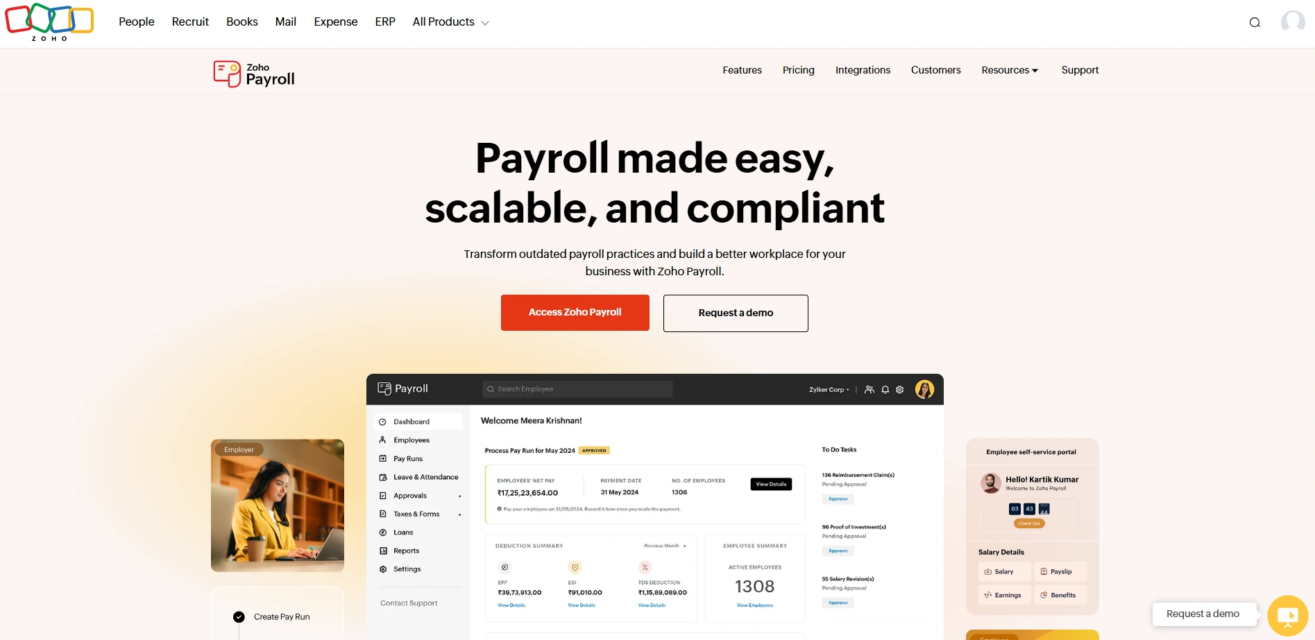 Zoho Payroll logo